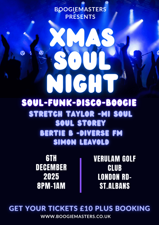 Xmas Soul Night-December 6th-8pm-1am -Verulam Golf Club,London Rd ,St.Albans.